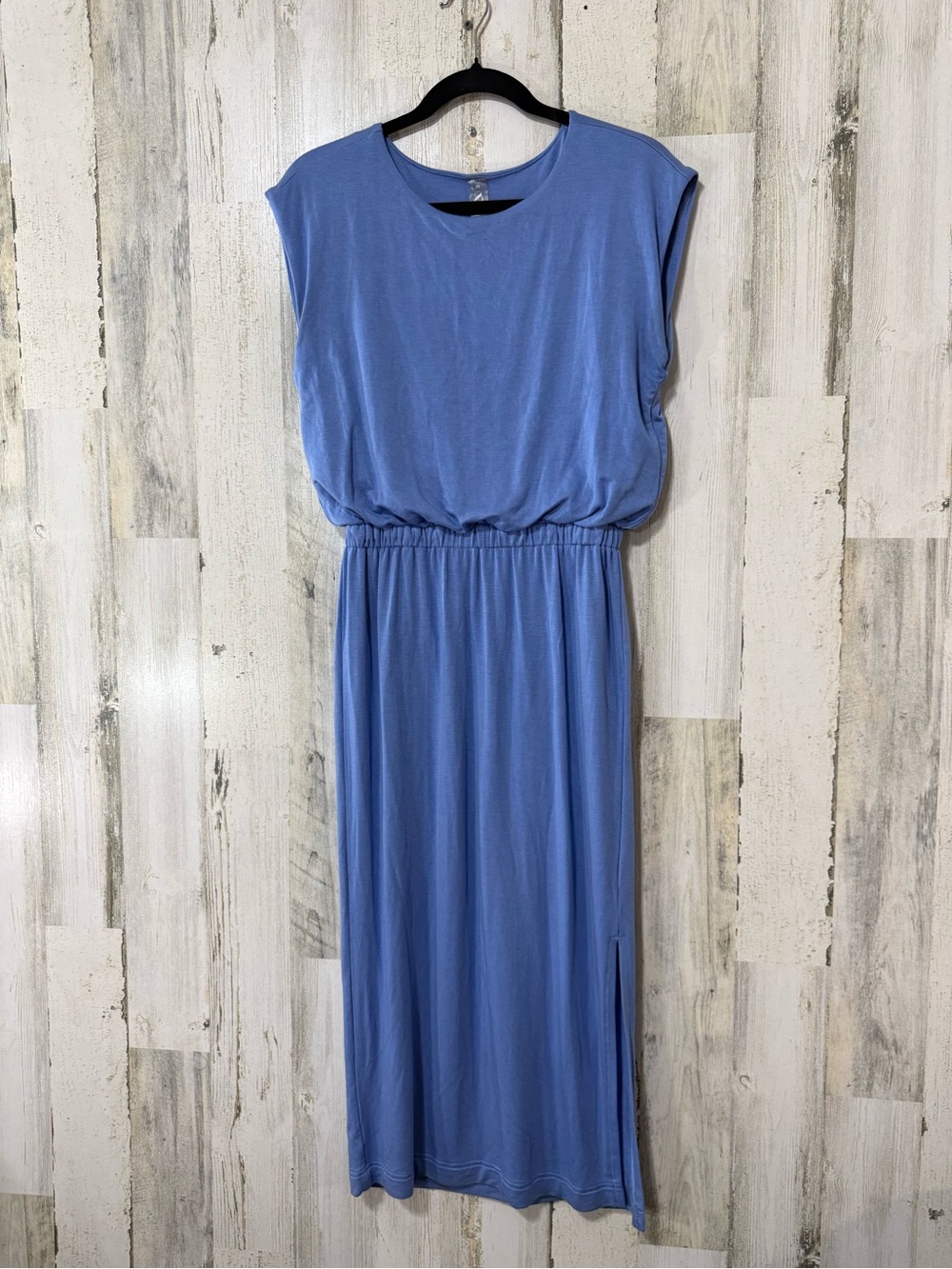 Lou & Grey Dusty Blue Cap-Sleeve Maxi Dress